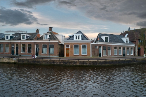 Canal side homes in Sneek, NL
